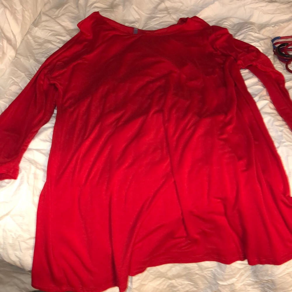 Red dress.